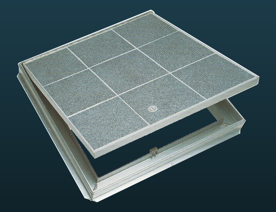 Puerta de piso con mecánismo asistido